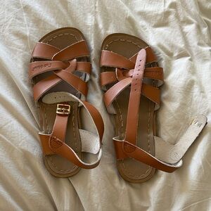 Salt Water Sandals by Hoy Tan Leather Kids Sandals